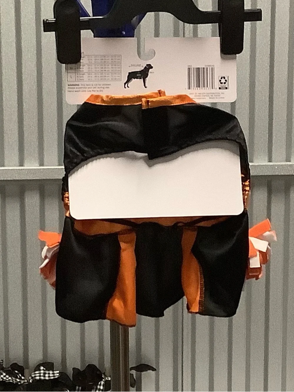 Orange Cheer Up Dog Costume with Pom-Poms, Medium